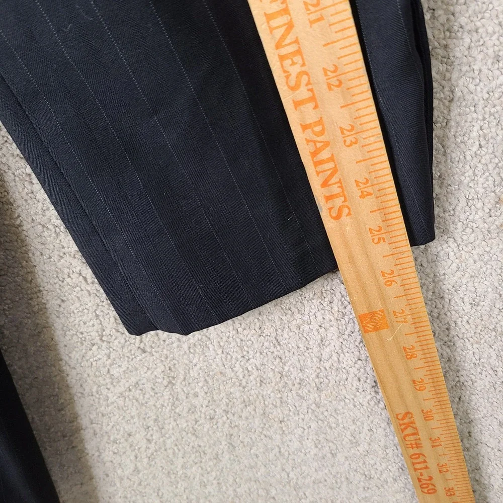 Michael's Jacket Mens 50XL Black Striped Blazer Four Button Peak Lapel Custom